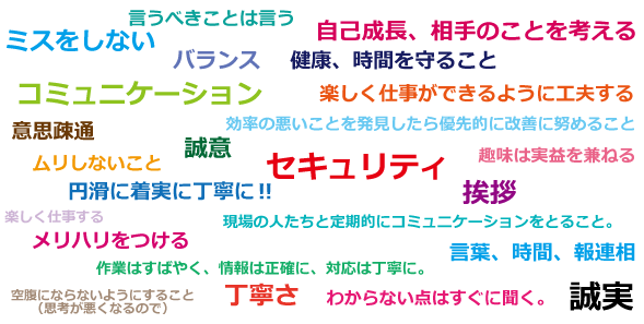 仕事をする上で大切にしていることは？